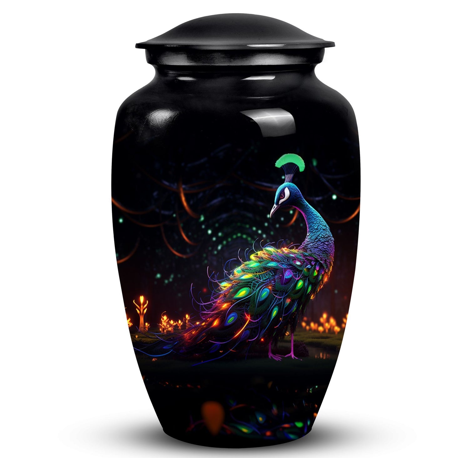 Aluminium Peacock Urn, classic design
