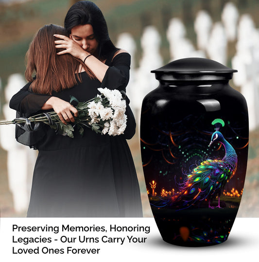 Aluminium Peacock Urn, classic design