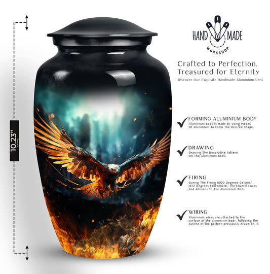 Classic 3 inch Eagle Urn for Human Ashes.
