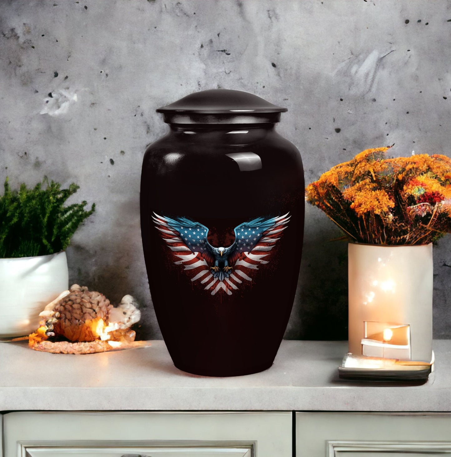 Large Classic Eagle Urn for Human Ashes.