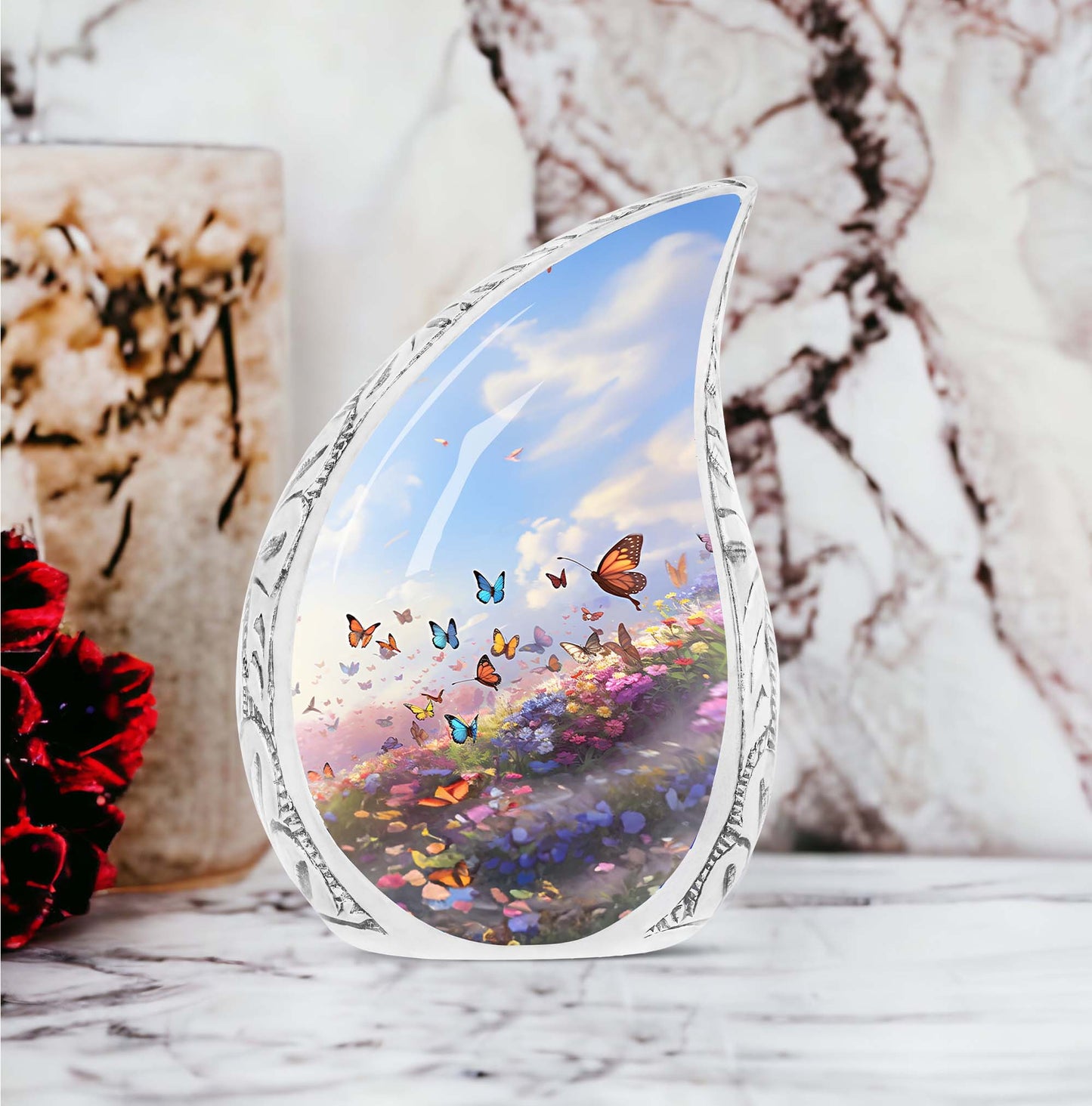 Butterflies Memorial Cremation Urn.