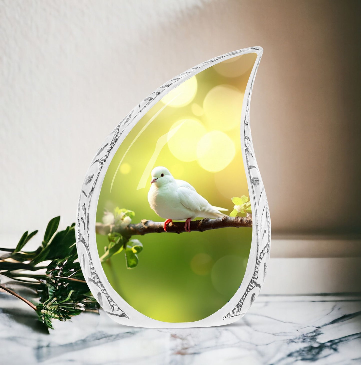Classic large Dove Urn for ashes.