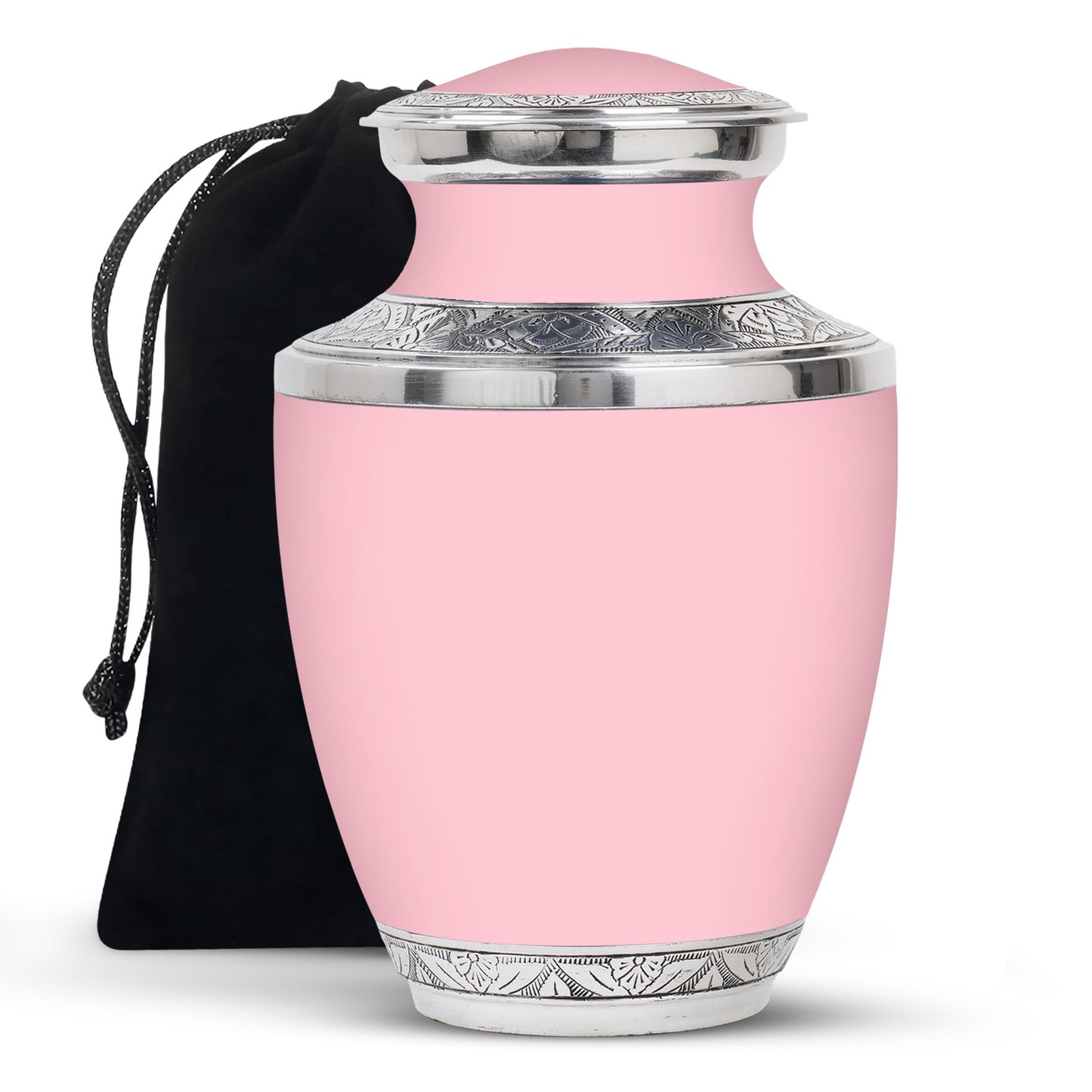 Pink Personalized Artistic Cremation Urn for Human Ashes - 10-inch, 200 cu in - Yatskia