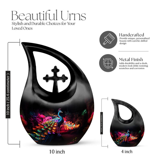 10-inch affordable Peacock themed cross drop