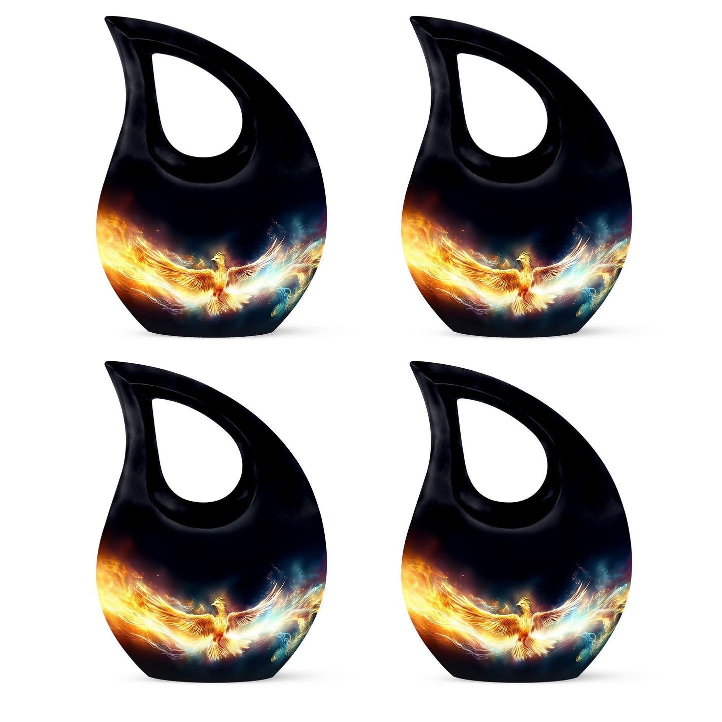 Phoenix-themed Aluminium Cross Drop design