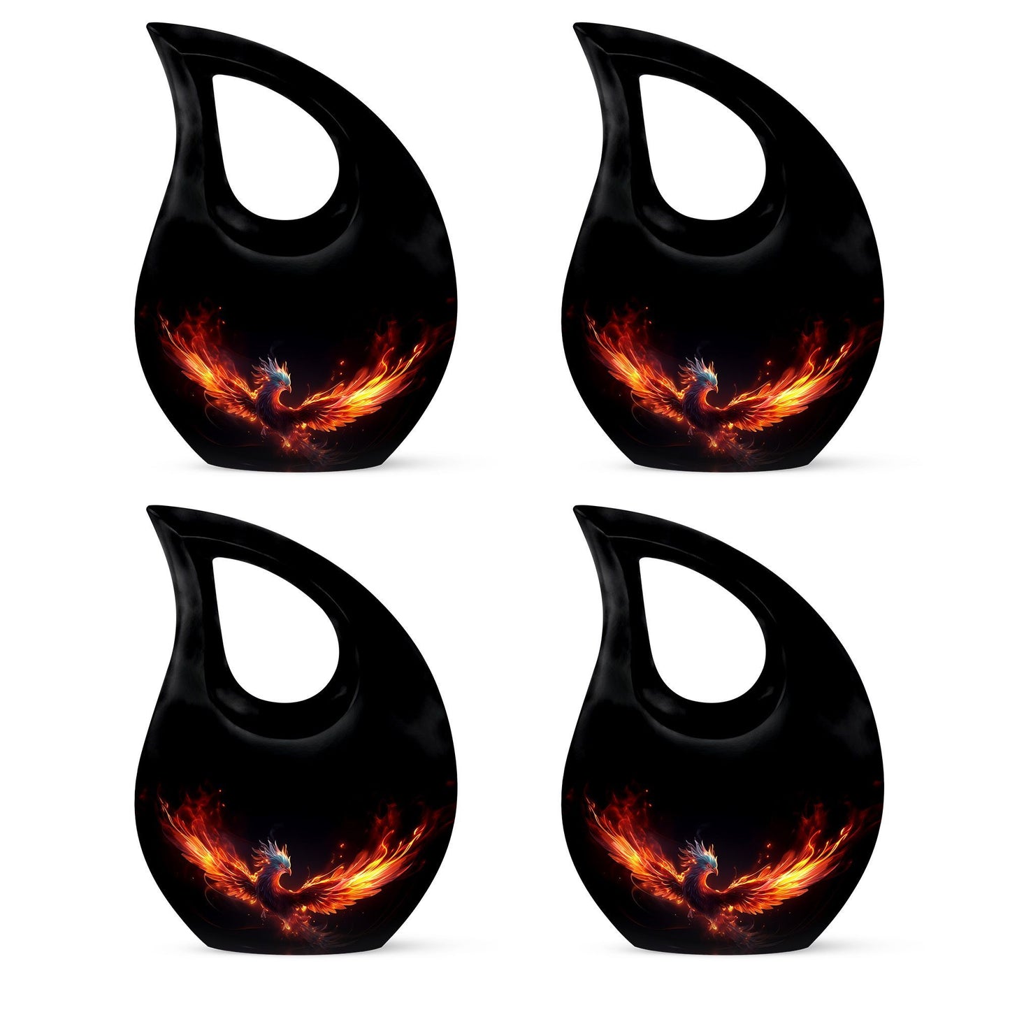 10-inch Phoenix Urn, Cross Drop design, personalised