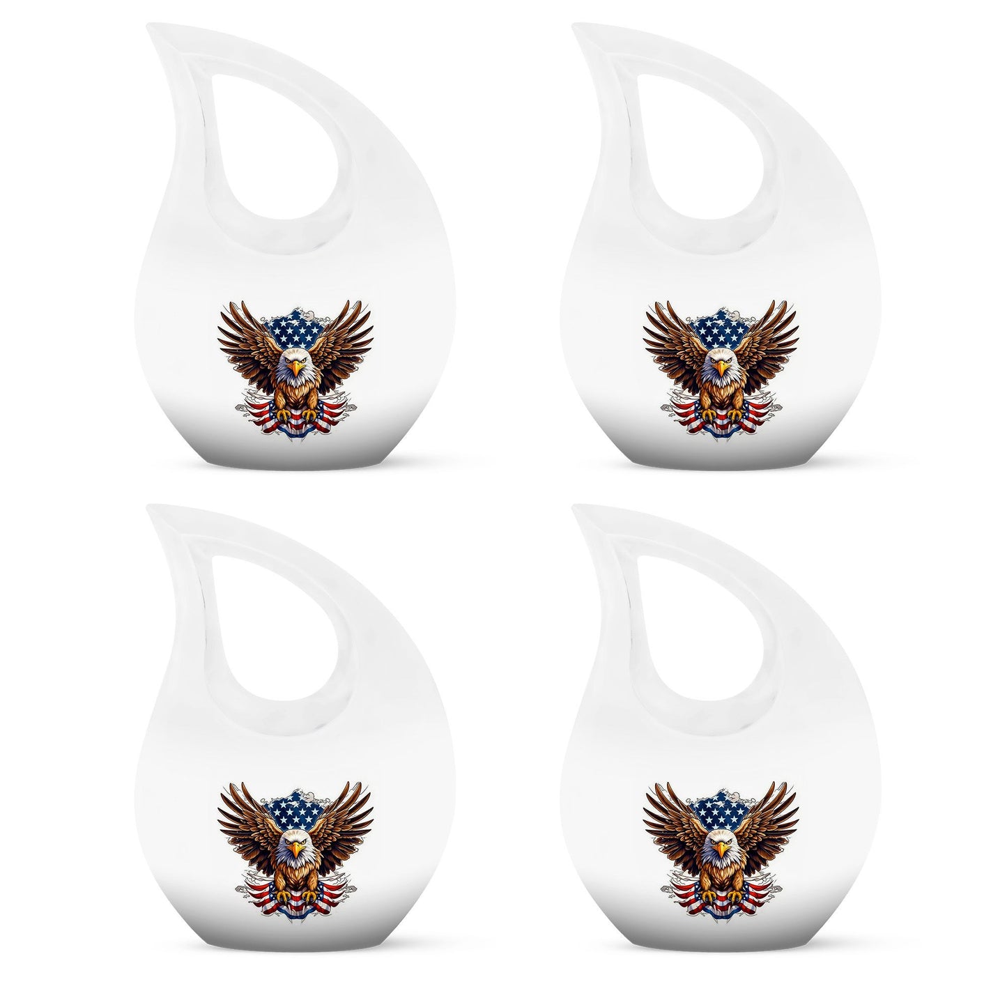 10 Inch Eagle Themed Cross Drop Bird Urn,
