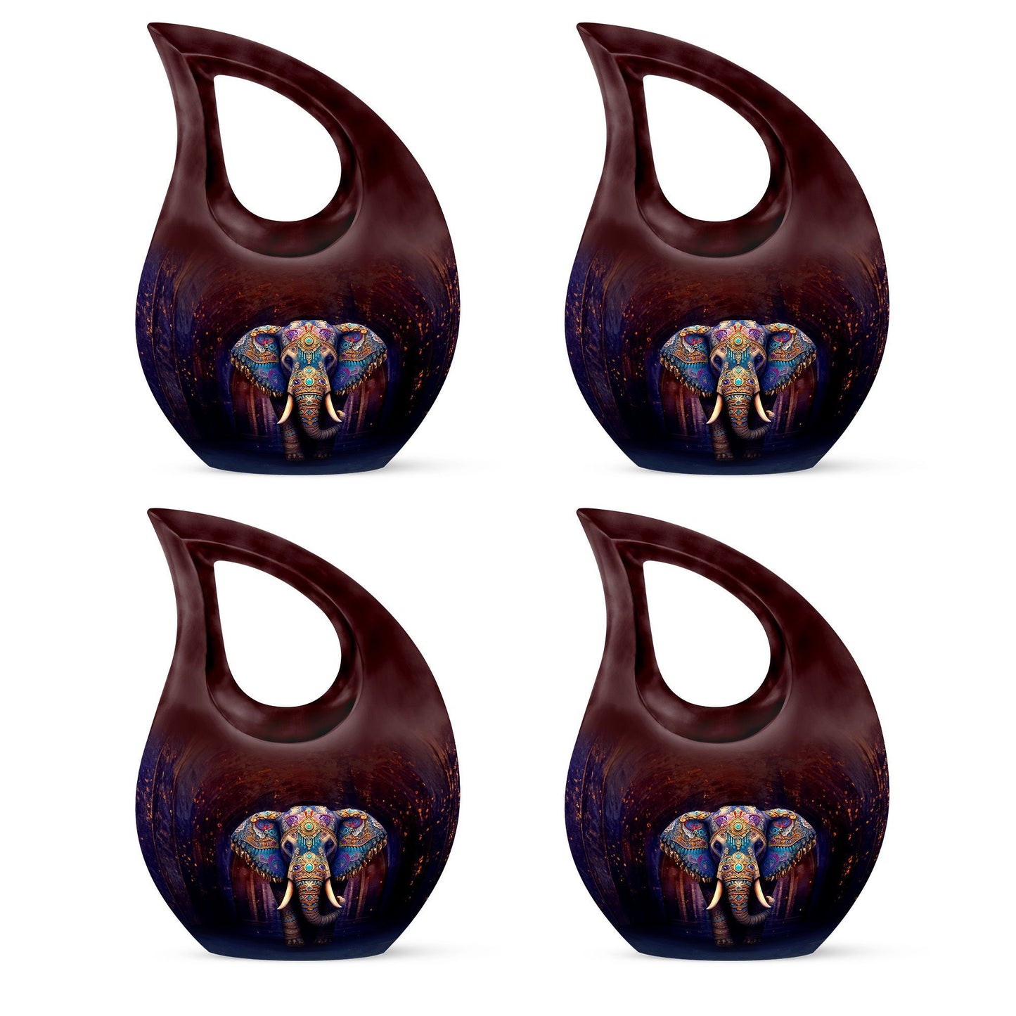 10-inch Elephant urn with Cross Drop