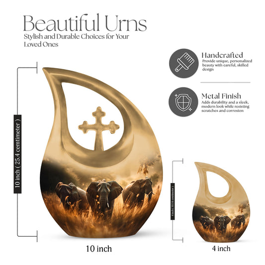 10-inch Elephant Theme Cross Drop Design