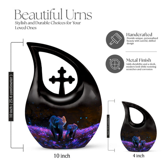 10-inch Elephant theme Aluminium Cross Drop design