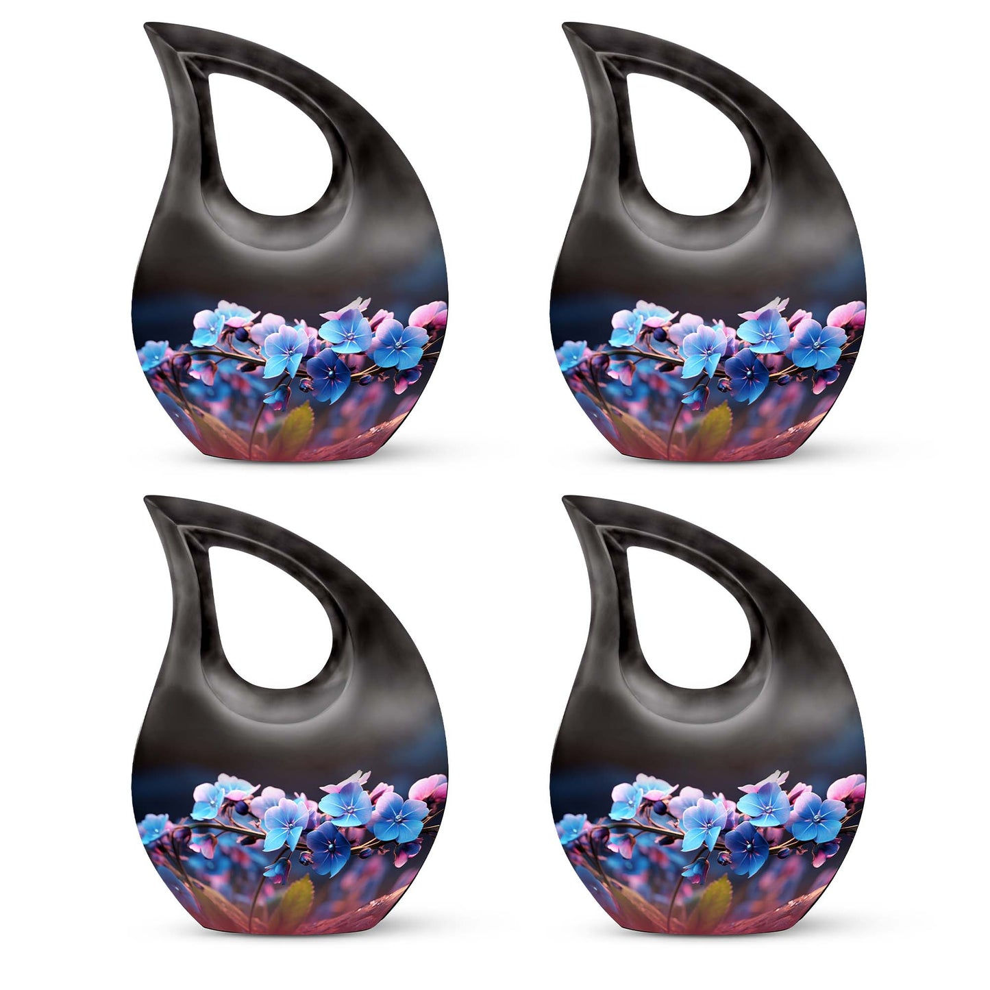 10-inch Flower Cross Drop design Gravable Large Memorial Urn