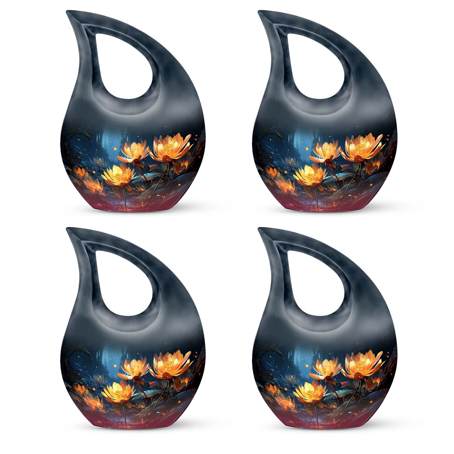 10-inch Lilly Flower Urn in cross drop design,
