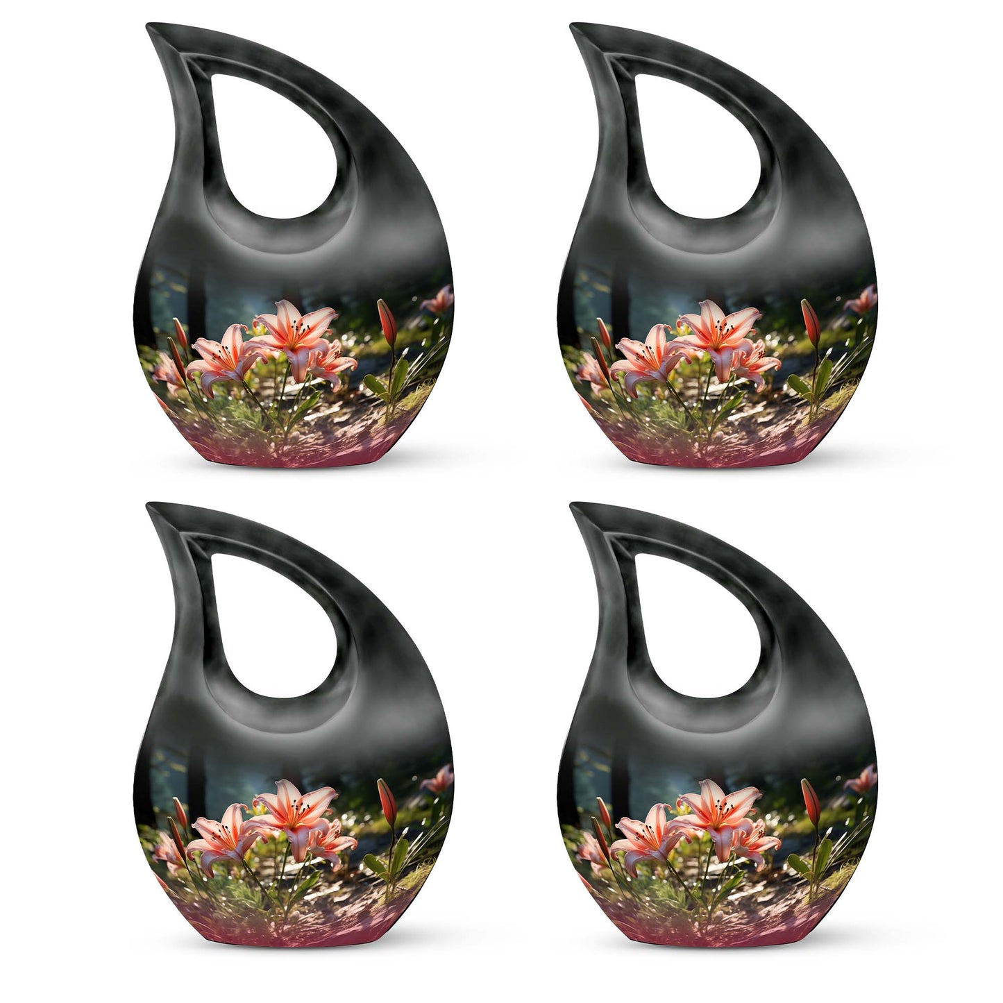 Medium-sized Lilly Flower Urn with Cross Drop design,