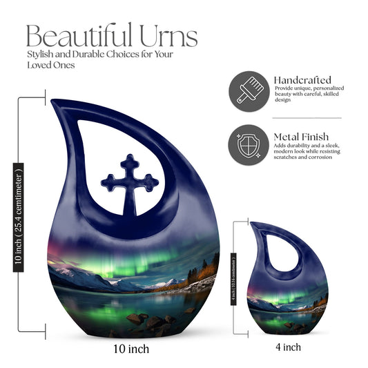 Aurora Urn Cross Drop design,