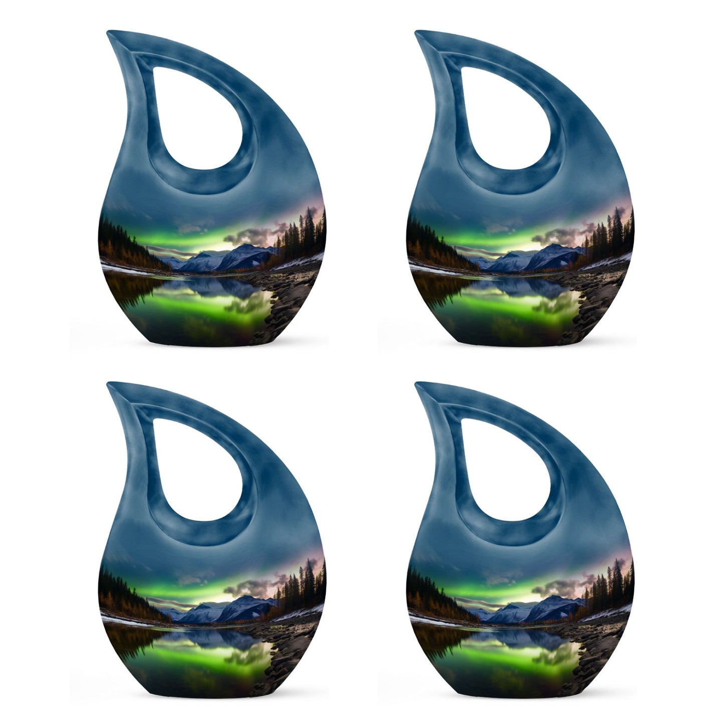 10-inch Aurora Urn, Cross Drop Cremation Casket
