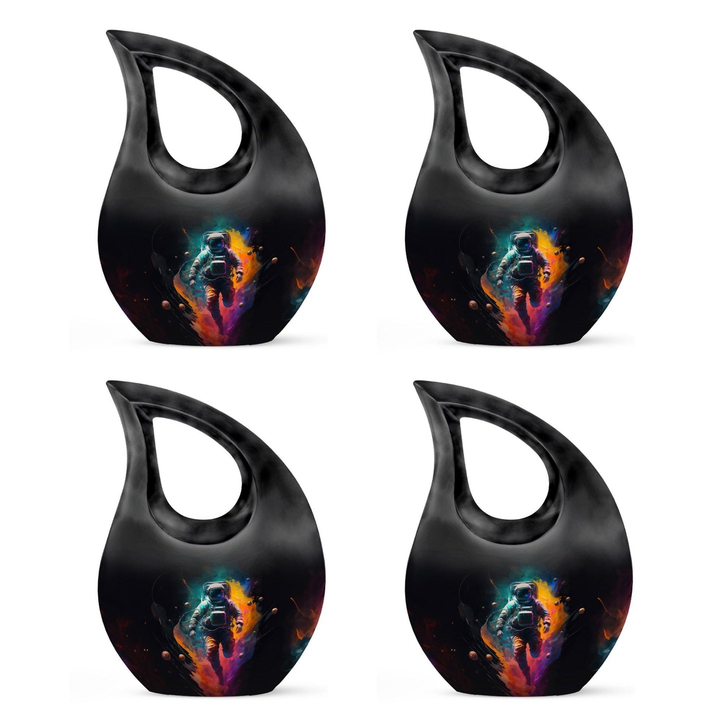 10-inch Astronaut Double Urn with Cross Drop design,