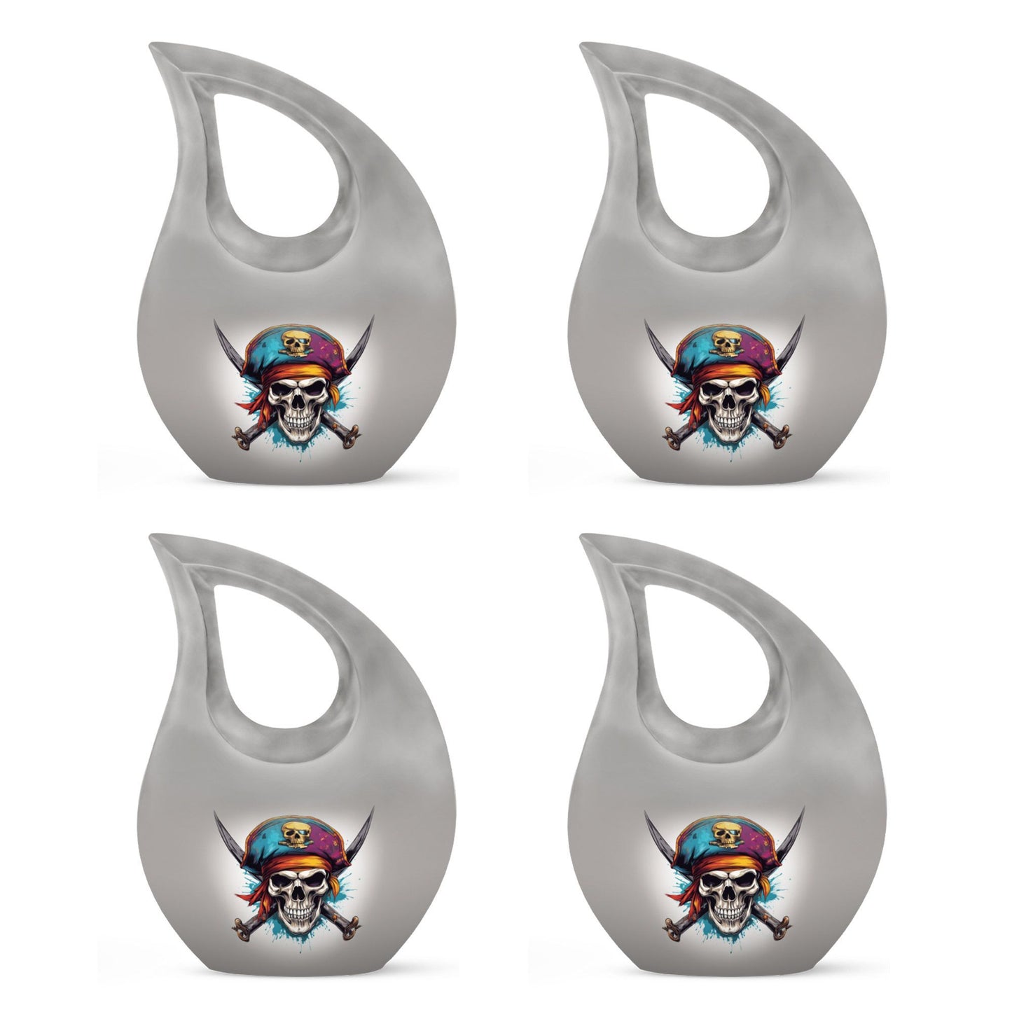 Skull-themed cross drop design, 10 inch large aluminium