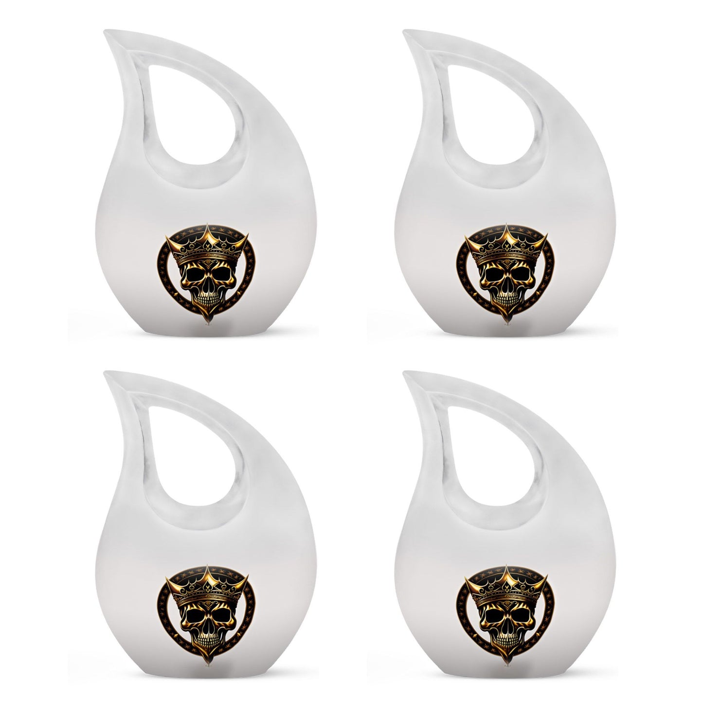 10 Inch Skull-Themed Cross Drop Design Urn for Human Ashes,