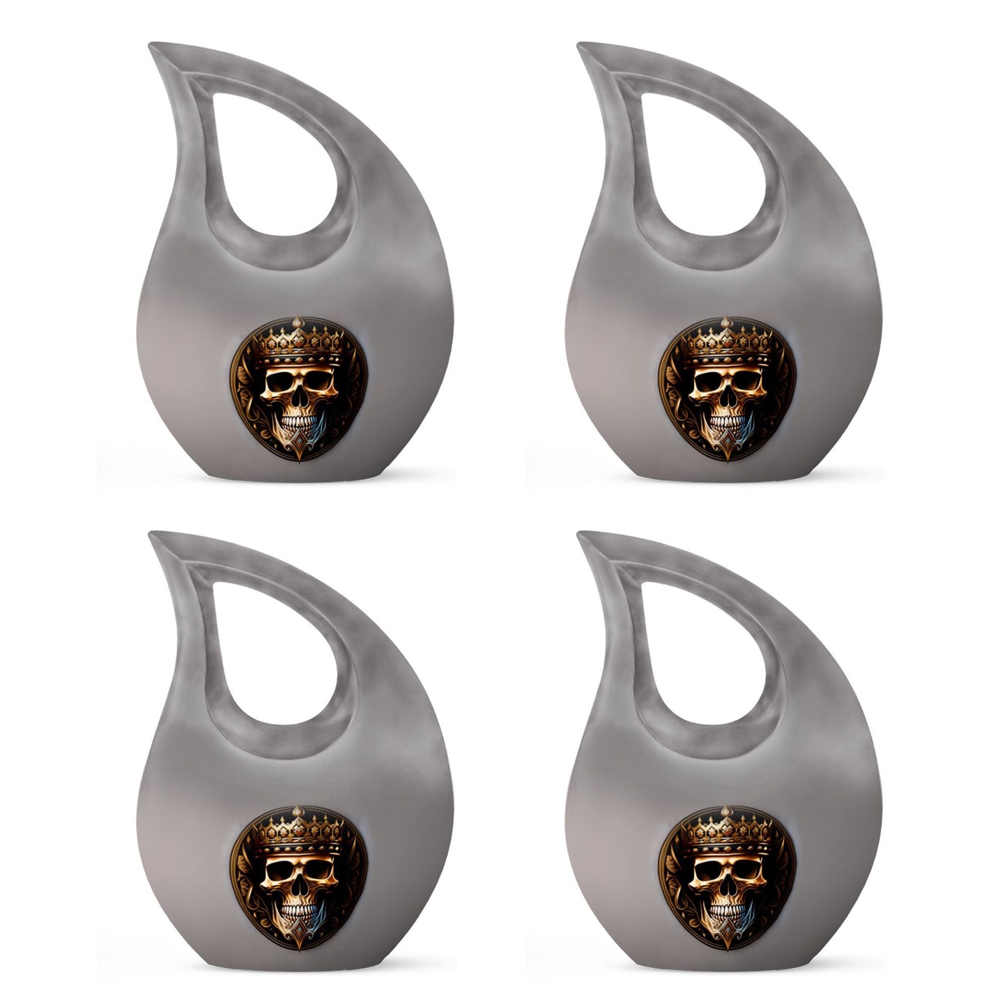 10-inch Skull Urn with Cross Drop design for memorial,