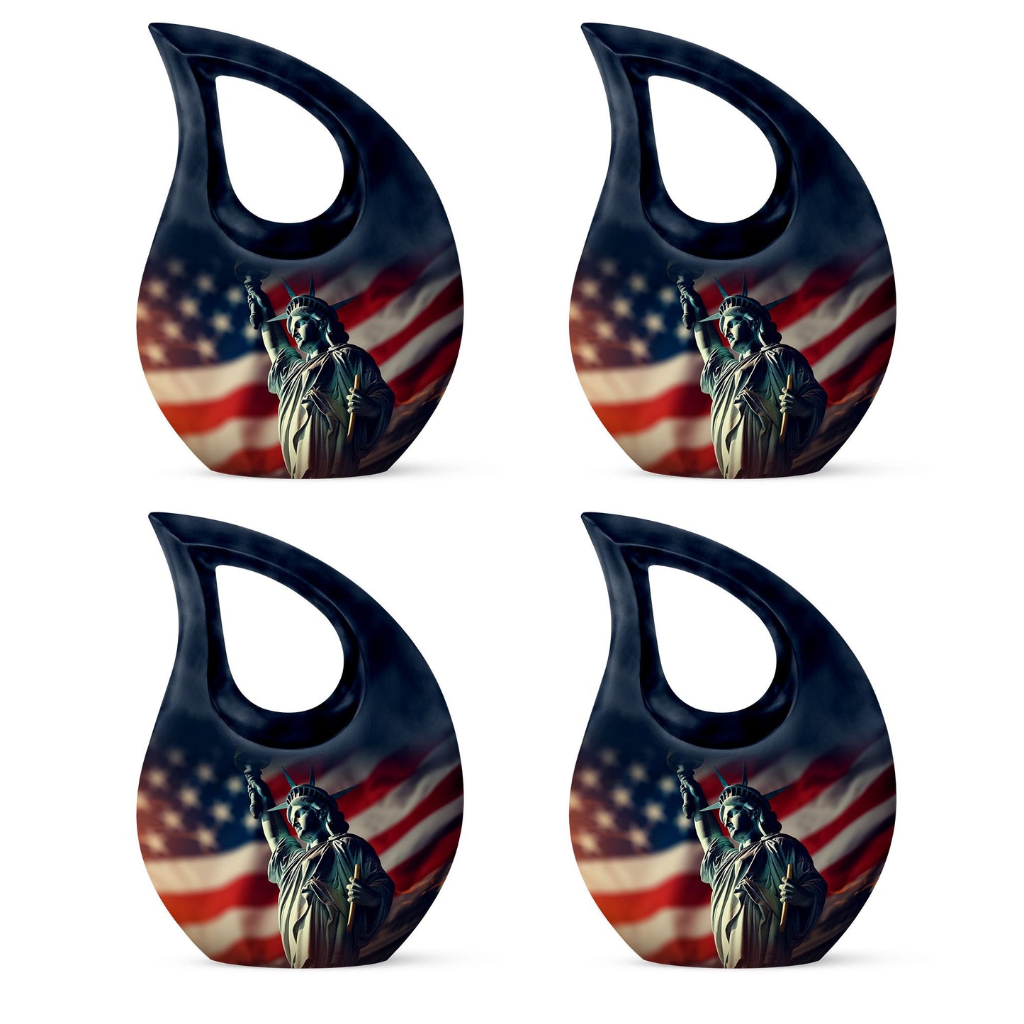 10-inch Statue Of Liberty Cross Drop Design Companion Urn