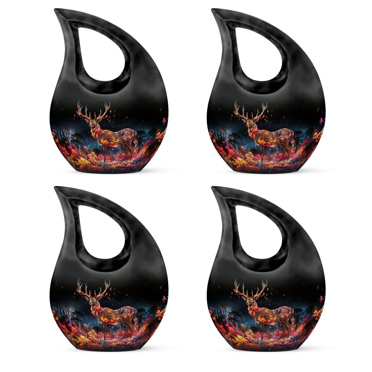 Cross Drop design Deer Urn