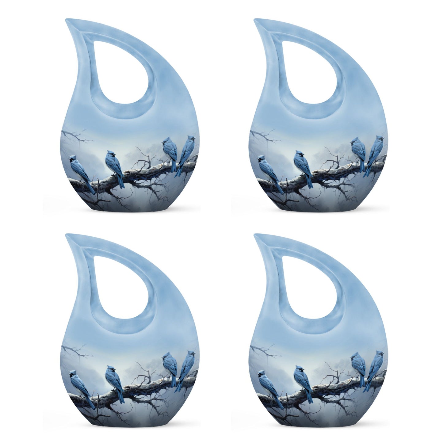 10-inch Wilderness Urn, Blue Cross Drop Design,