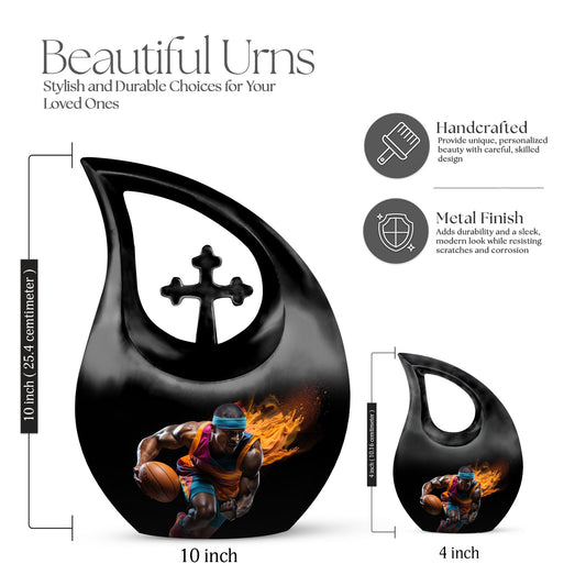 Football theme Cross Drop affordable Cremation