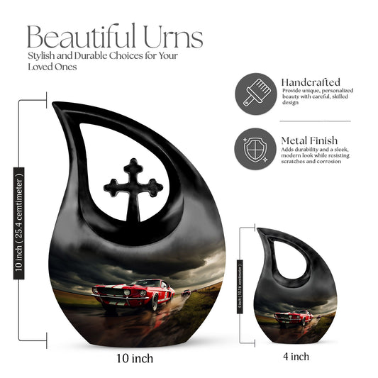 10-inch Car Race-themed Urn