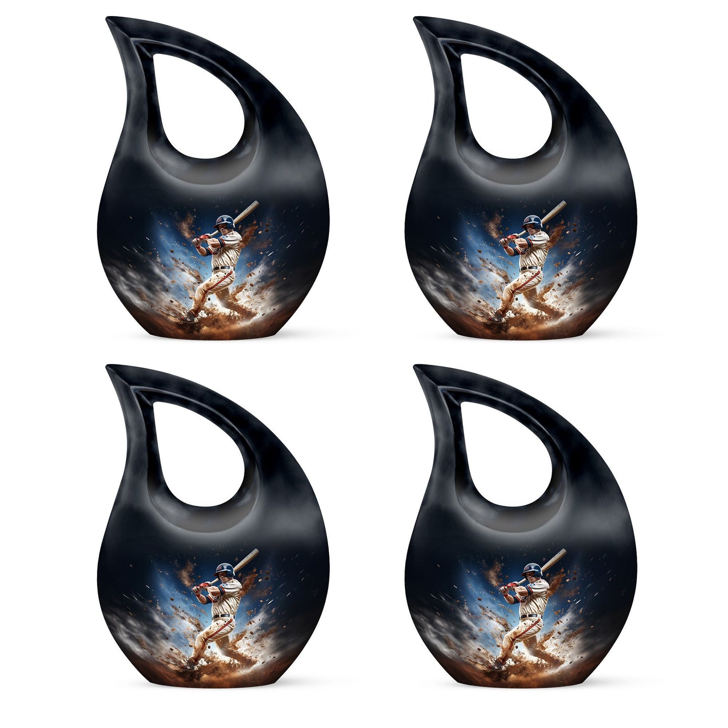 10-Inch Baseball Cross Drop Urn,