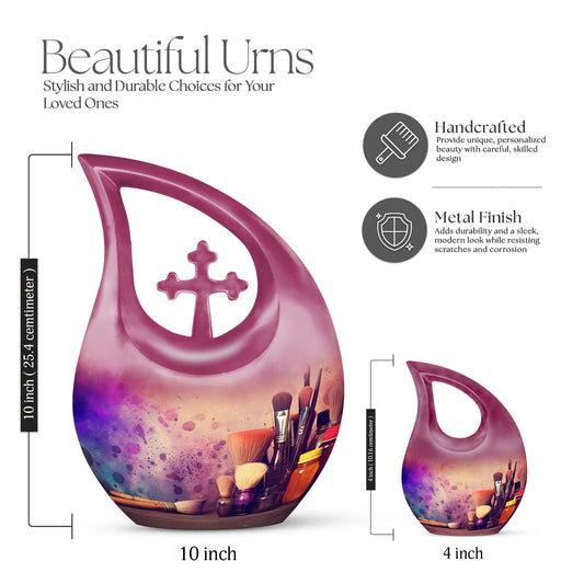 Artistic Painting Supplies Cross Drop Memorial Urn