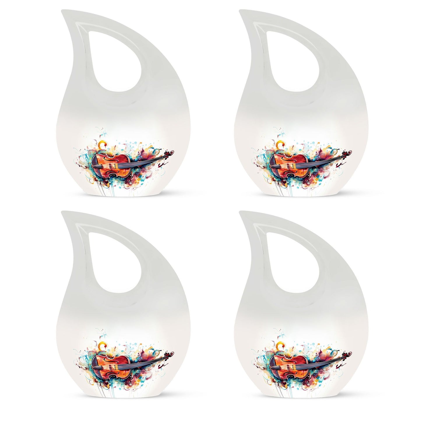 Watercolor Violin Sonata-design urn