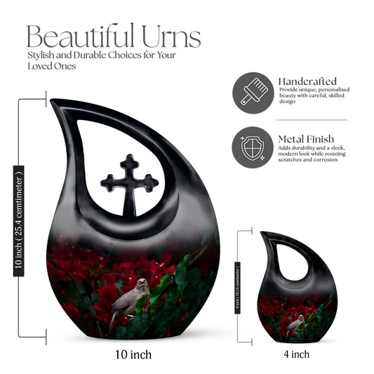 10 Inch Sparrow Bird themed Cross Drop design