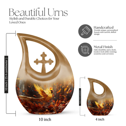 Customizable 10-inch Cardinal Bird Urn