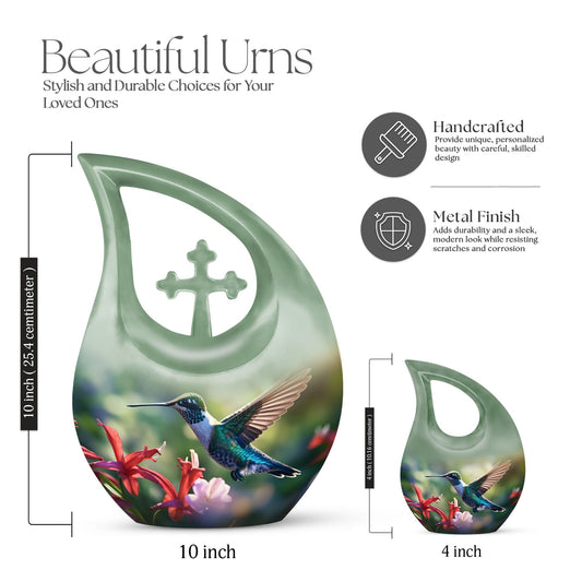 10 inch Humming Bird Cremation Urn,