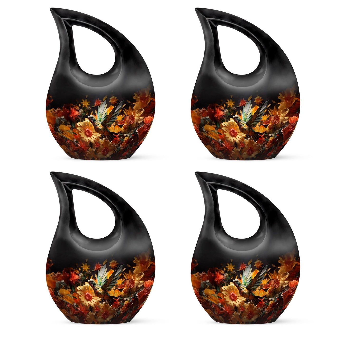 10 inch Humming Bird themed Cross Drop Urn