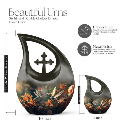 10-inch Aluminium Humming Bird Urn