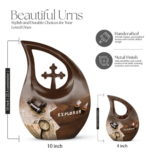 10-inch Being An Explorer Urn,