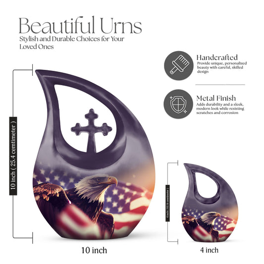10-inch eagle urn