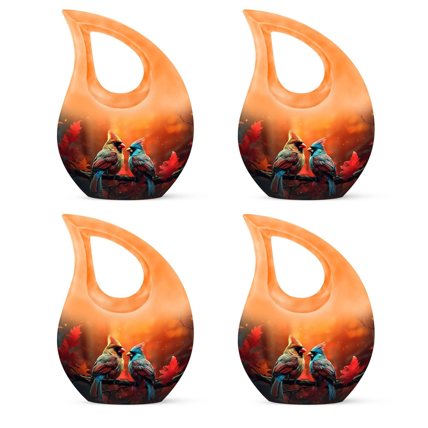 Cardinal Bird Urn