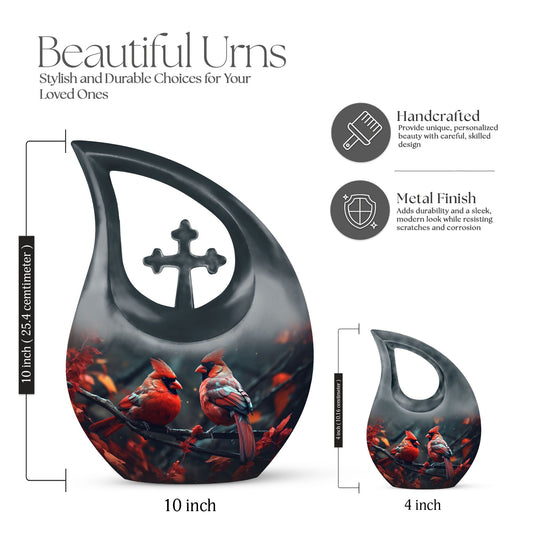 Cardinal Bird Urn,