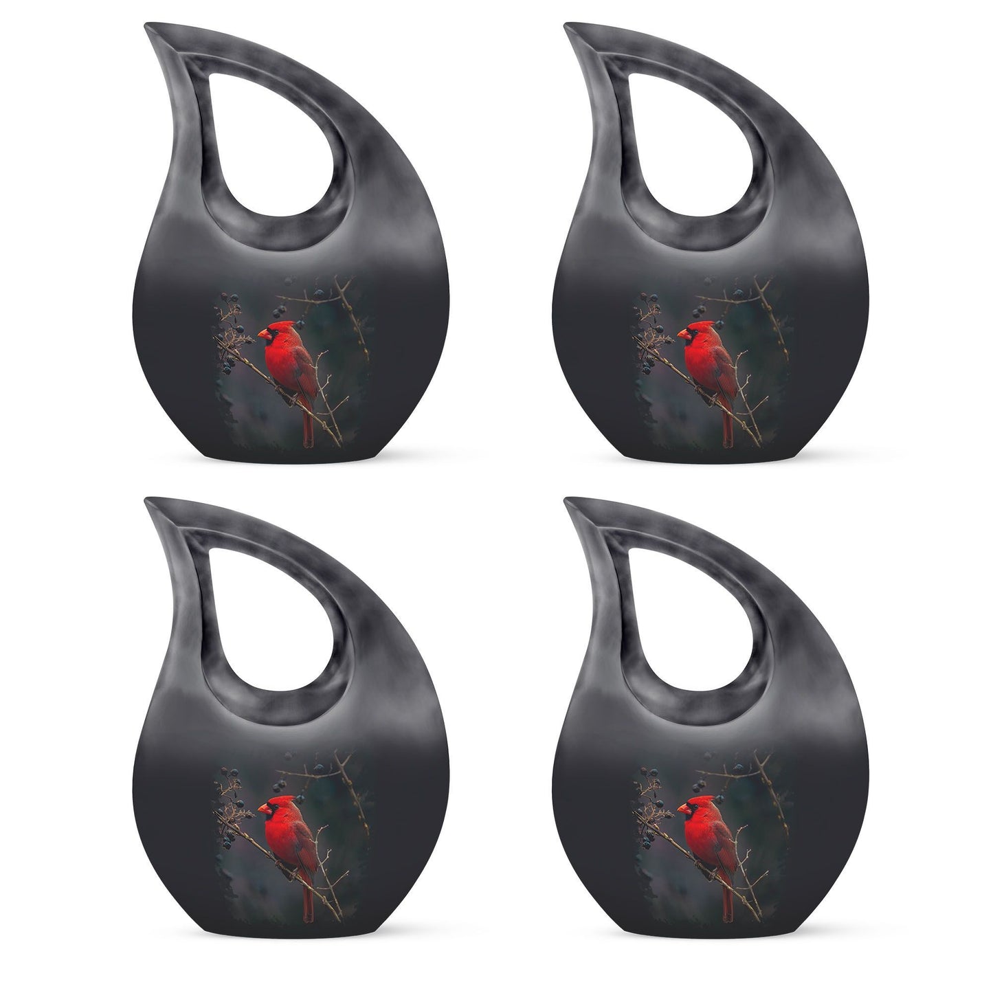 Cardinal Bird Design Large Cremation Urn