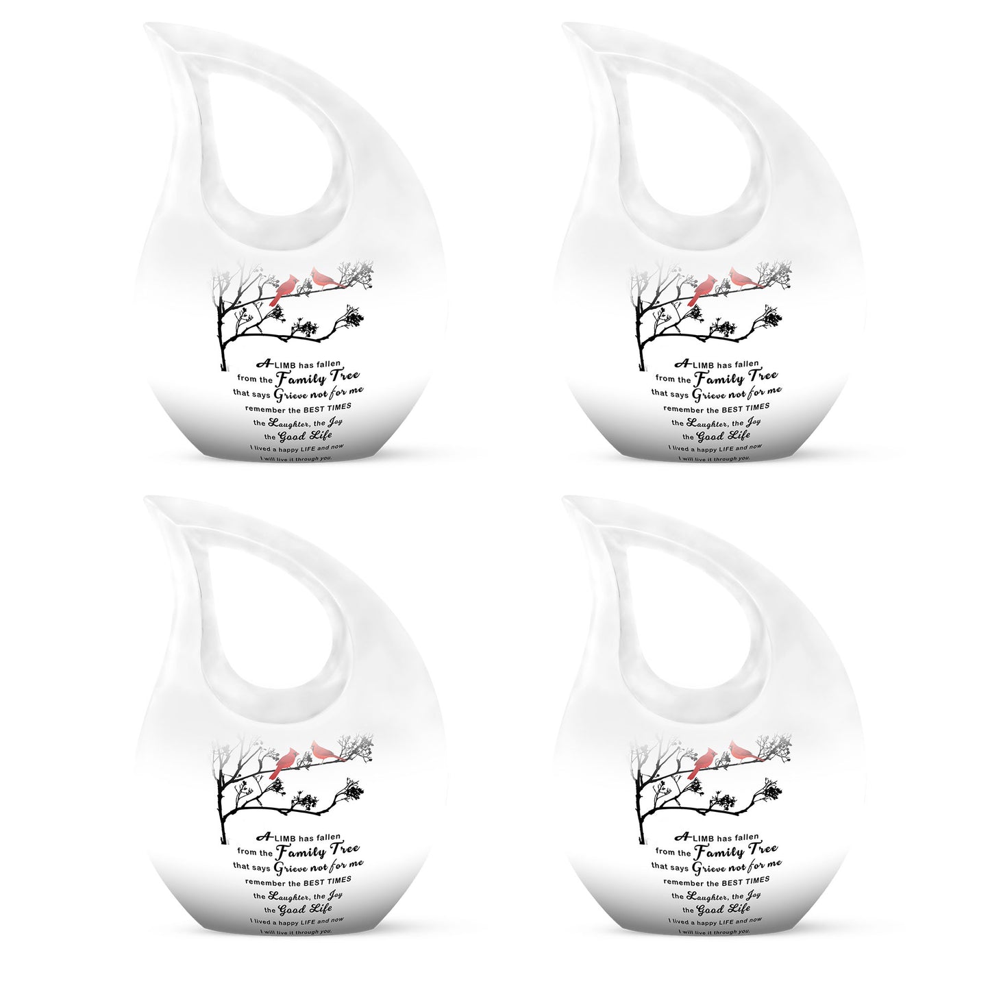 Beautiful Message cross drop design Aluminium Marble Urn