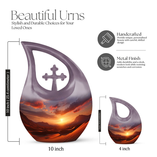 design Fiery Desert-themed Aluminium Urn