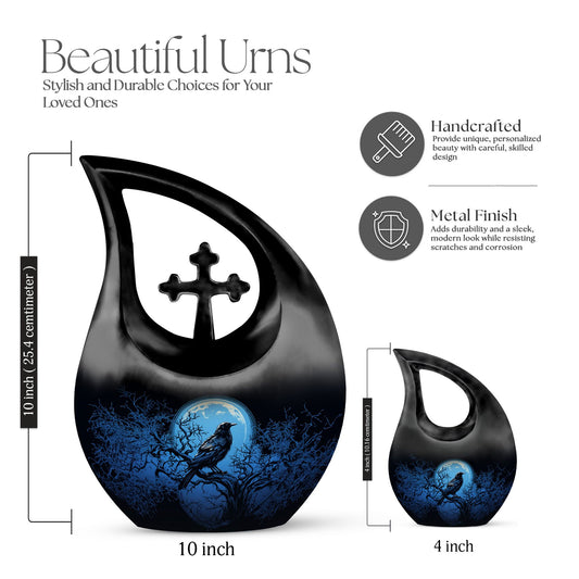 10-inch The Raven's Moonlit Urn,