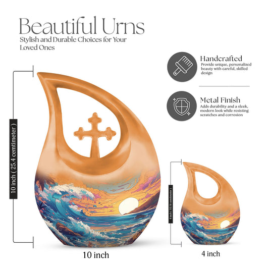 10-inch Idyllic Sunset Urn