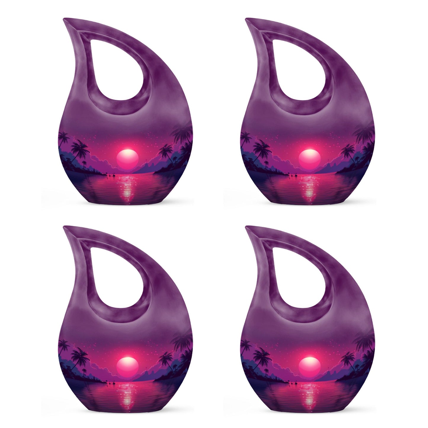 Stylish 10 Inch Crimson Moon Urn