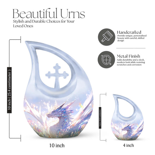 The Crystal Dragon Metal Memorial Urn