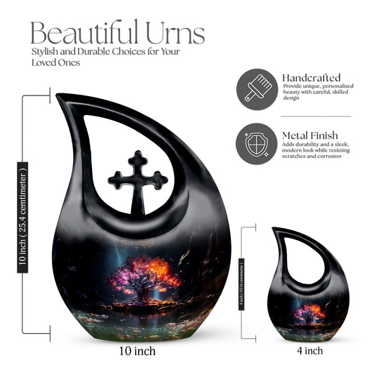 Enchanted Twilight Cross Drop urn