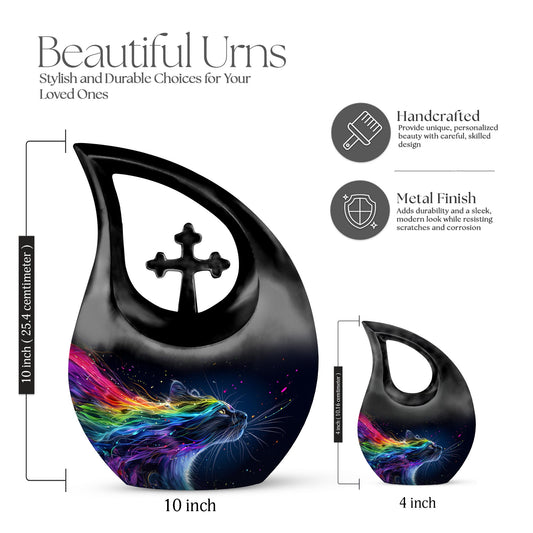 10-inch Vivid Whisker Waves Urn