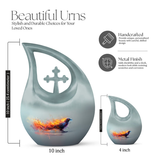 Affordable Fiery Raven Mirage Urn